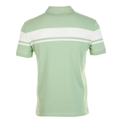 Young Line Polo Shirt Quiet Green / Gardenia
