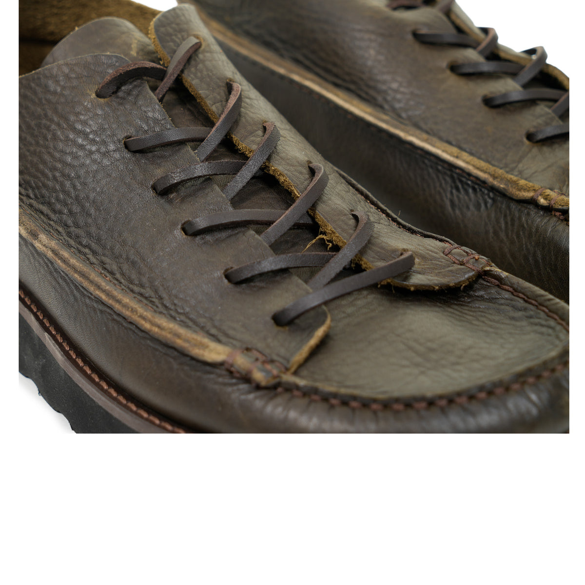Alves 2 Leather Shoe Olive
