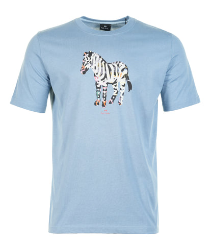 Regular Fit Zebra Large T Shirt 43D Greyish Blue