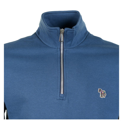 Zebra Half Zip Sweatshirt 46D Indigo