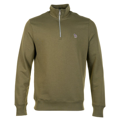 Zebra Half Zip Sweatshirt 36E Khaki Green