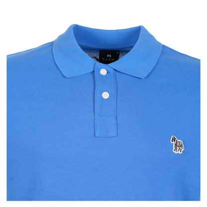 Regular Fit Short Sleeve Zebra Polo Shirt 44L Petrol Blue