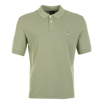 Regular Fit Short Sleeve Zebra Polo Shirt 34D Light Greyish Green