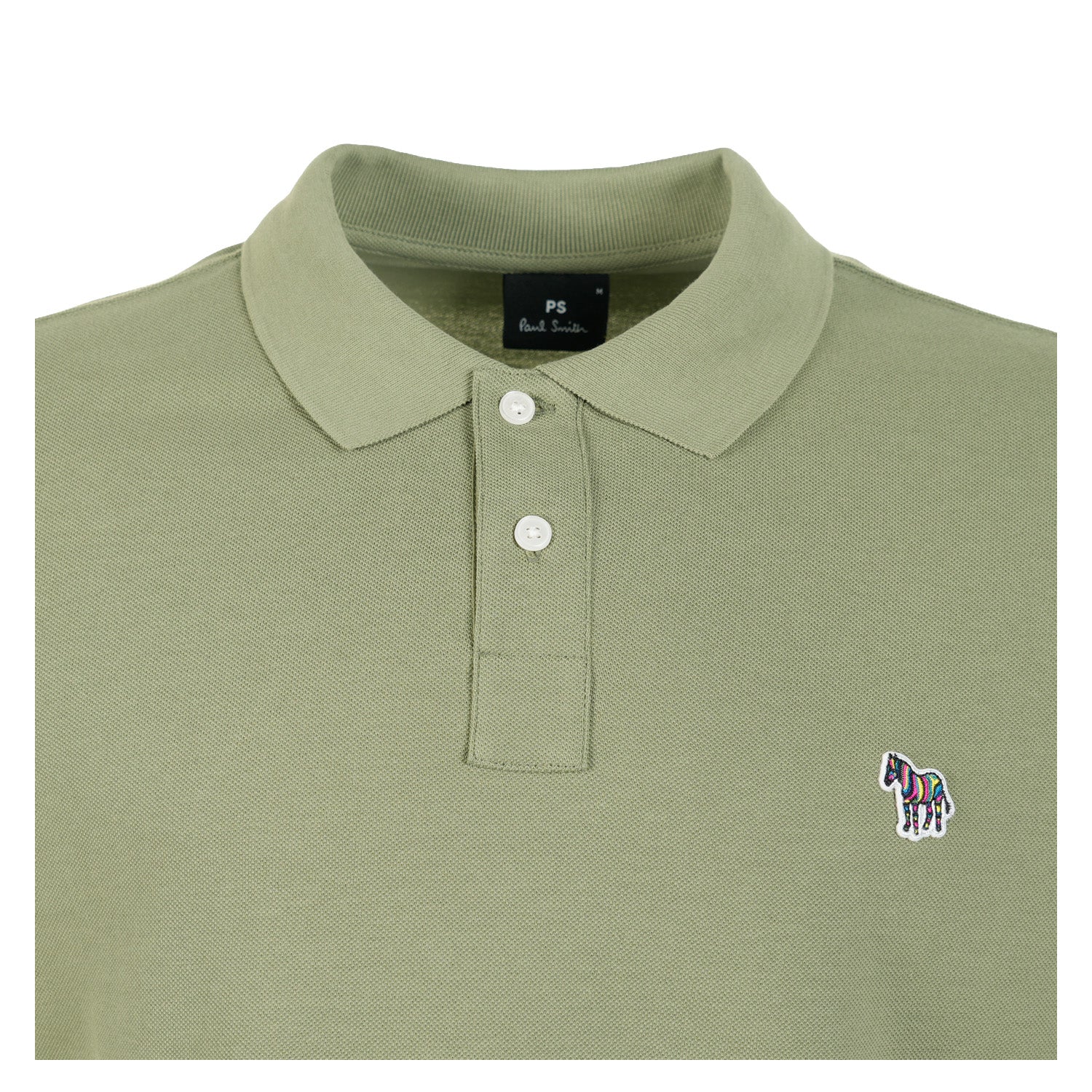 Regular Fit Short Sleeve Zebra Polo Shirt 34D Light Greyish Green