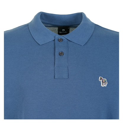 Regular Fit Short Sleeve Zebra Polo Shirt 46G Indigo
