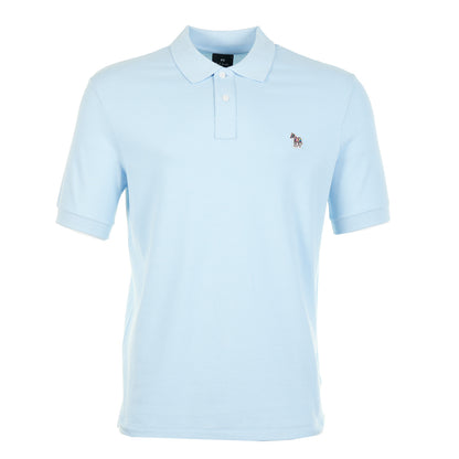 Regular Fit Short Sleeve Zebra Polo Shirt 41E Sky Blue