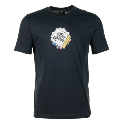Regular Fit Zebra Polaroid T Shirt 49 Very Dark Navy