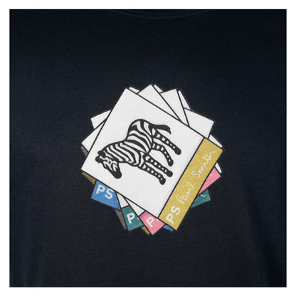 Regular Fit Zebra Polaroid T Shirt 49 Very Dark Navy