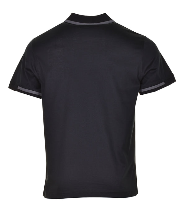 Graph Zip Polo Shirt Black