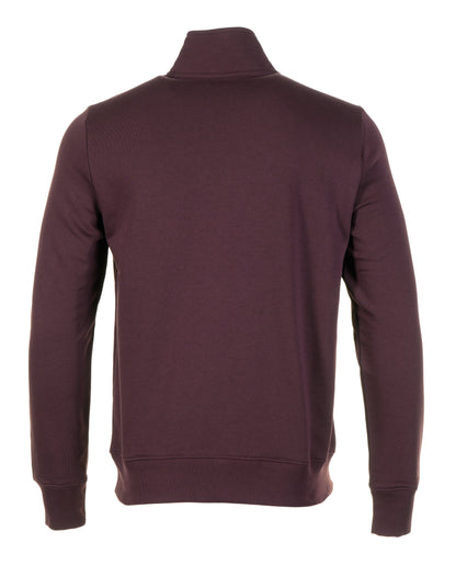 Zebra Half Zip Sweatshirt Very Dark Red