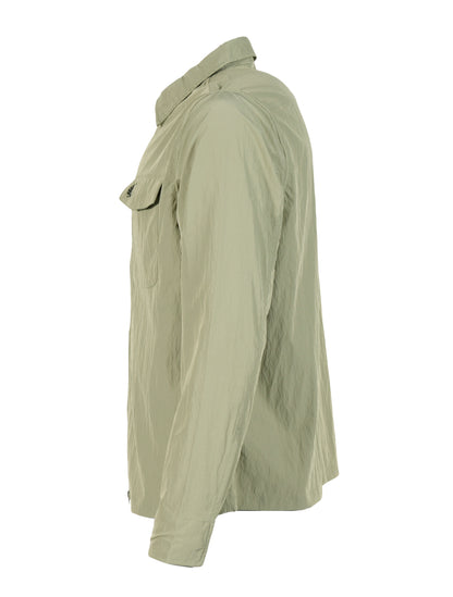 Fred Perry Zip Through Overshirt Olive Mint