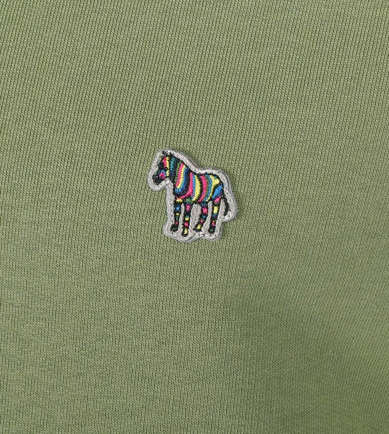 Zebra Half Zip Sweatshirt Olive