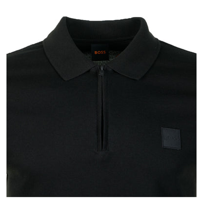 Passerzip Short Sleeve Polo Shirt 001 Black
