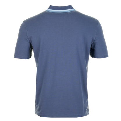 Zip Polo Shirt 46B Indigo