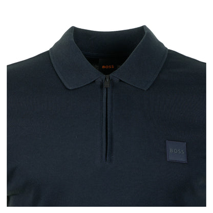 Passerzip Short Sleeve Polo 404 Dark Blue