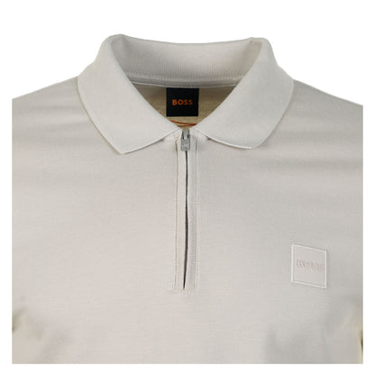 Passerzip Short Sleeve Polo Shirt 070 Open Grey