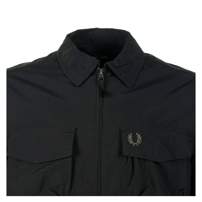 Ripstop Pocket Overshirt Black