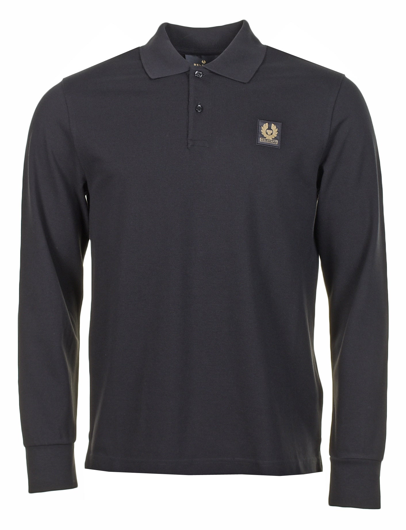 Belstaff Long Sleeve Polo Shirt in Black