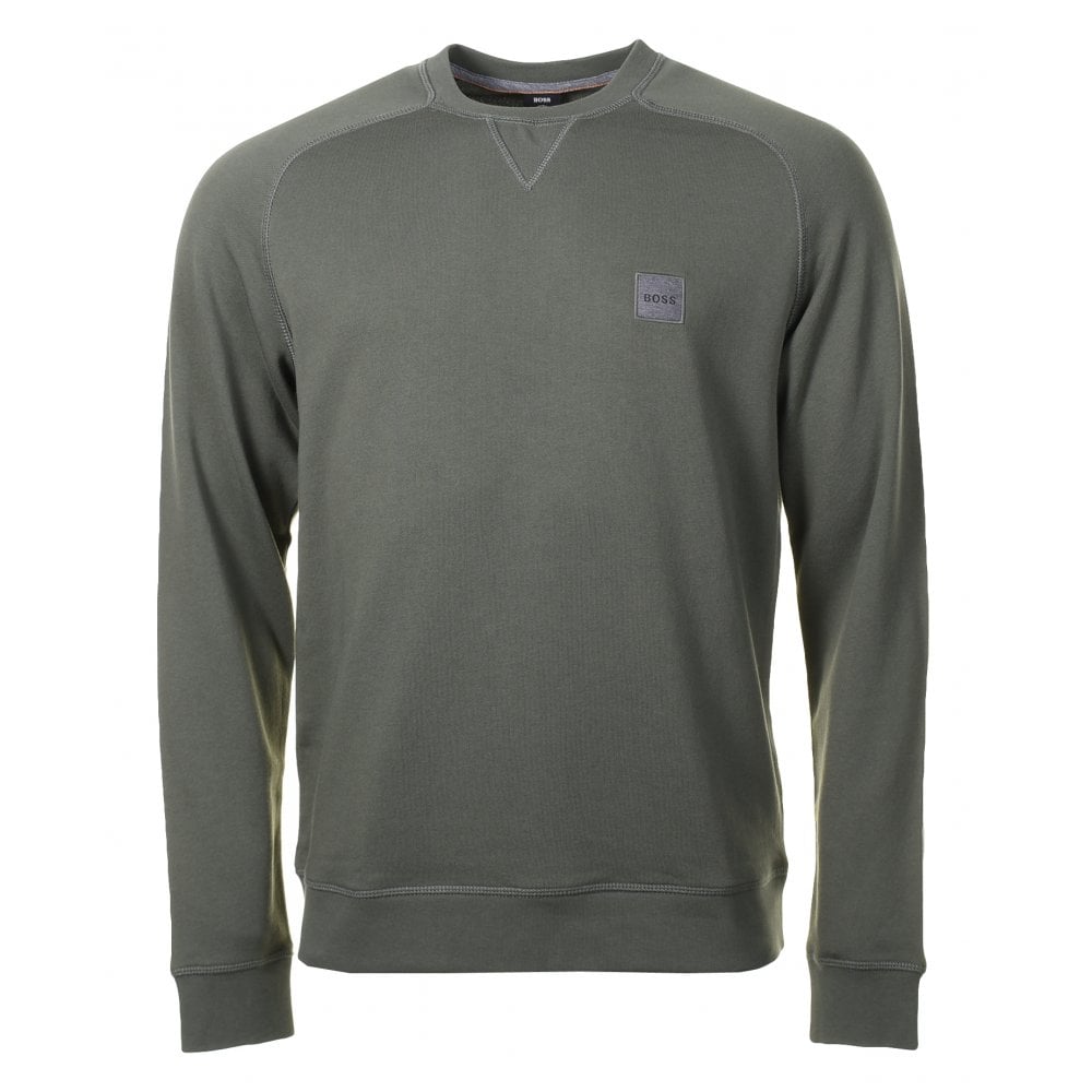 Casual Westart Sweatshirt Open Green