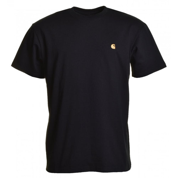 Short Sleeve Chase T Shirt Black Gold