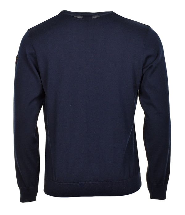 Merino Wool Crew Neck Jumper Navy