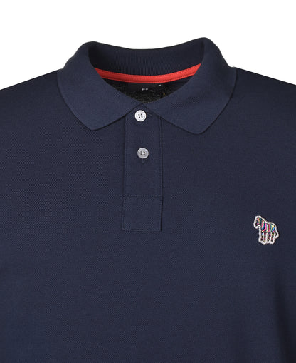 Regular Fit Short Sleeve Zebra Polo Shirt Dark Navy