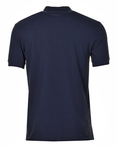 Regular Fit Short Sleeve Zebra Polo Shirt Dark Navy