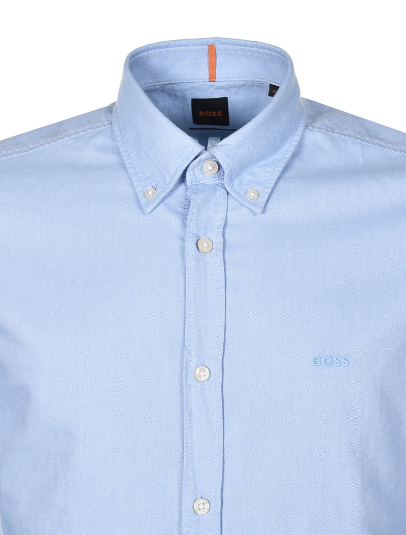 Rickert Long Sleeve Oxford Shirt Open Blue