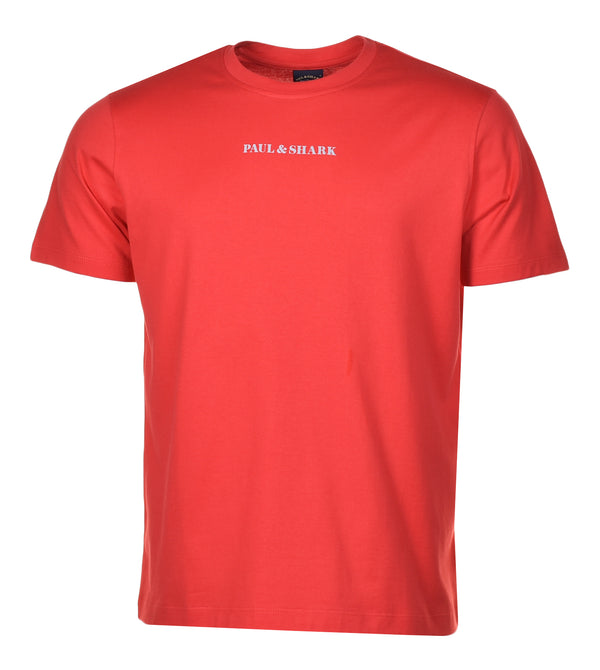 Small Centre Reflective Logo T Shirt Red