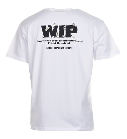 Short Sleeve Pest Control T Shirt White