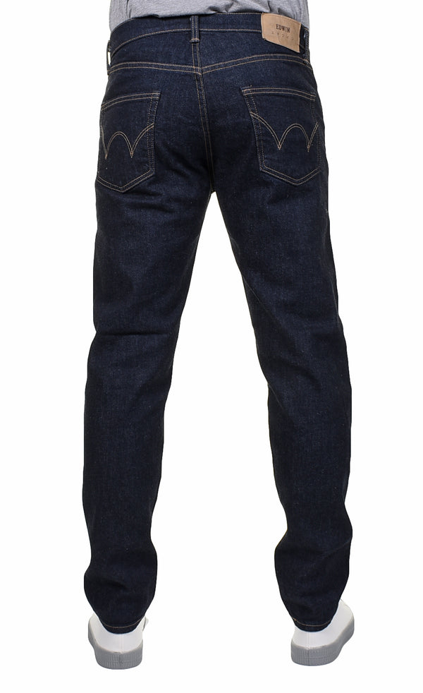 Regular Tapered Jeans Kaihara Pure Indigo Stretch Denim Blue Rinsed