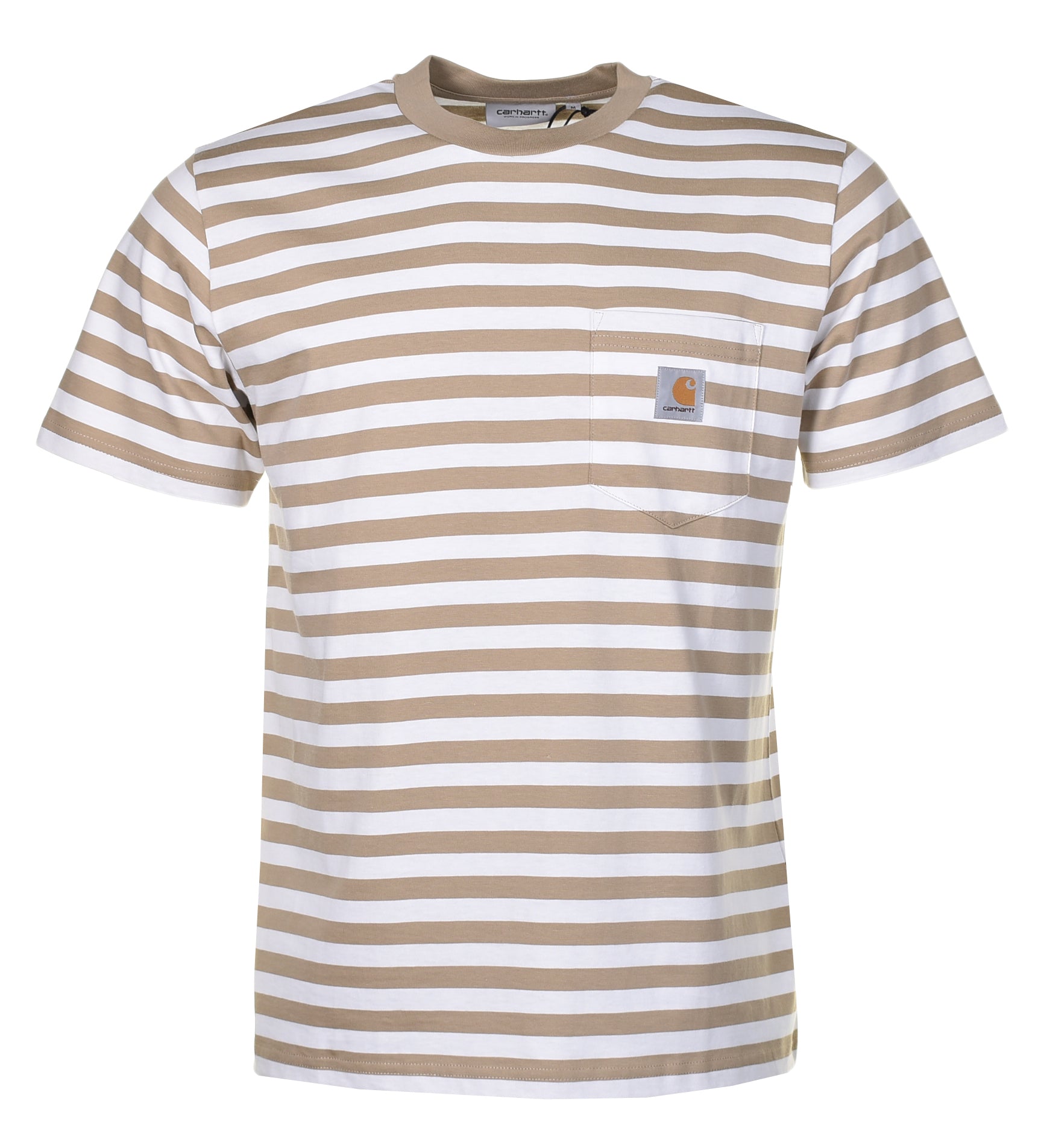 Scotty Pocket Stripe T Shirt Ammonite White