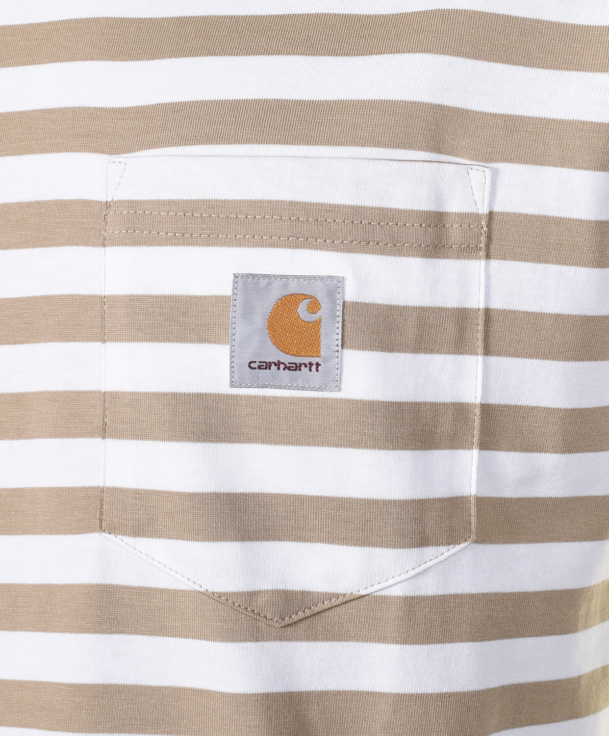 Scotty Pocket Stripe T Shirt Ammonite White