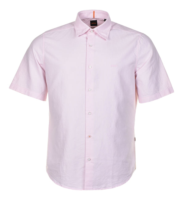 Rash Short Sleeve Oxford Shirt Light Pastel Pink