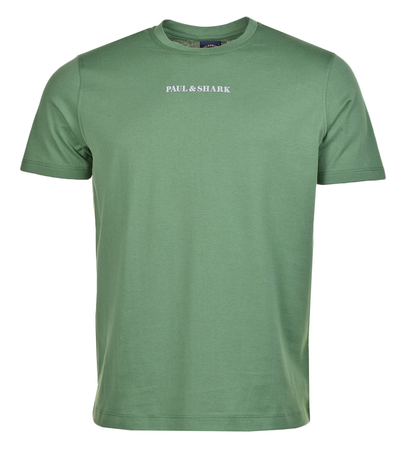 Small Centre Reflective Logo T Shirt Green