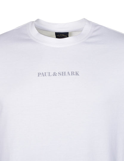 Small Centre Reflective Logo T Shirt White
