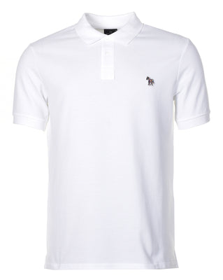 Regular Fit Short Sleeve Zebra Polo Shirt White